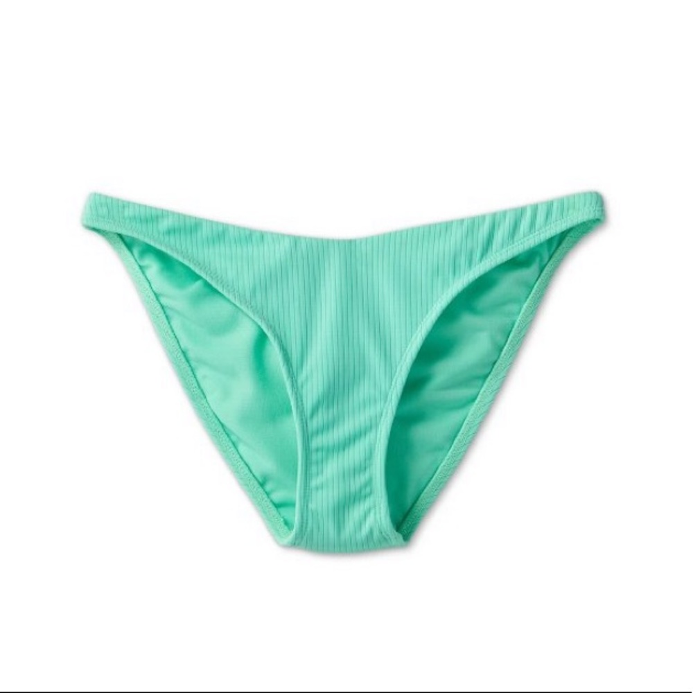 Teal/Mint V Front Ribbed Cheeky Bikini Target